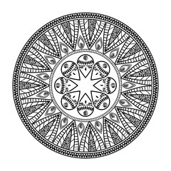 Mandala oriental symbol icon vector illustration graphic design