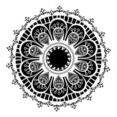 Mandala oriental symbol icon vector illustration graphic design