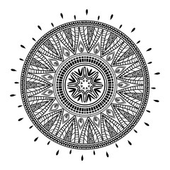 Mandala oriental symbol icon vector illustration graphic design