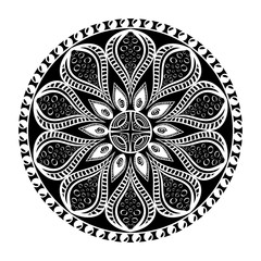 Mandala oriental symbol icon vector illustration graphic design