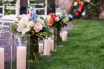 wedding decor with flowers.