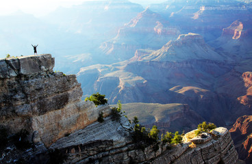 Tourist Enjoying Grand Canyon National Park