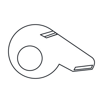 recommend clip art: american football whistle referee outline vector illustration eps 10