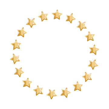 Golden stars in circle icon vector illustration graphic design