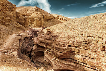 The Red Canyon tourist attraction in the Eilat Mountains, Israel