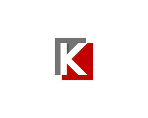 Obraz premium Letter K Negative Space Logo Design Element