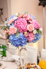 Table decor with flowers