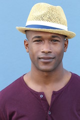 African Man with Fedora hat