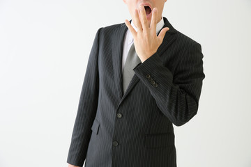 びっくりするビジネスマン