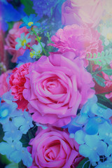 flowers arrangements - spring roses celebration bouquet pastel