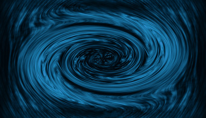Hypnosis Spiral, concept for hypnosis, unconscious, chaos, extra sensory perception, psychic, optical illusion. Black and blue green violet, abstract background with scintillating circles 