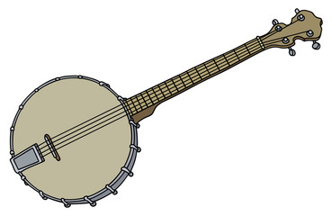 Old four strings banjo