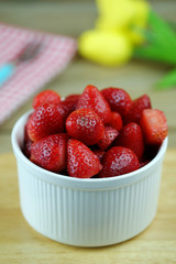 Fresh strawberries.