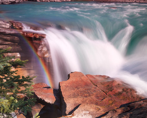 Naklejka na ściany i meble Athabasca Waterfalls Alberta Canada