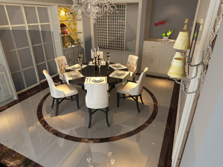 3d rendering of home interior.