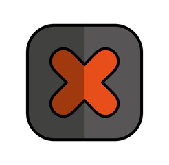 Obraz premium multiplication button symbol isolated icon vector illustration design