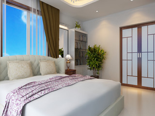 rendering bed room,so comfortable.  
