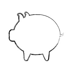 piggy savings isolated icon vector illustration design