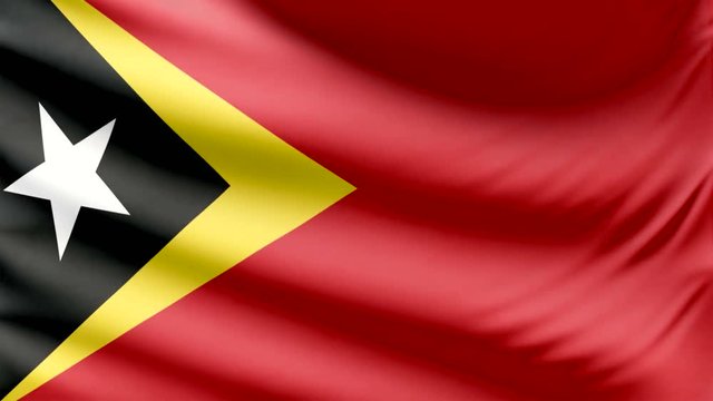 Realistic beautiful East Timor flag 4k