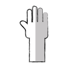 hand human up isolated icon vector illustration design