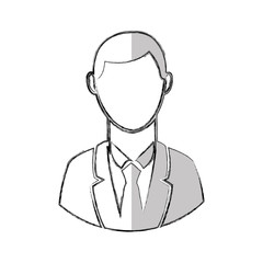 businessman avatar line icon vector illustration design