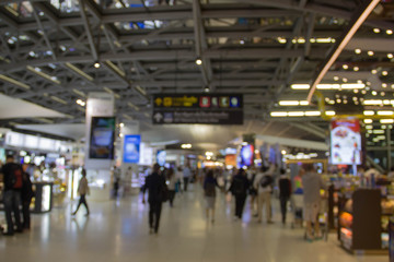 Abstract Blurred background : airport shopping tax free area