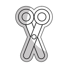 scissors silhouette isolated icon vector illustration design