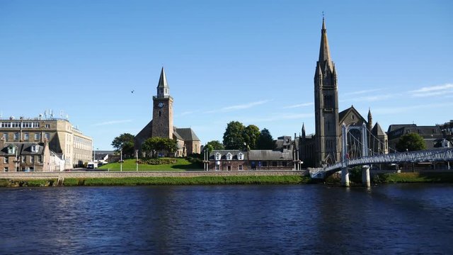 Greig Street Bridge over the River Ness in Inverness, Highland, Scotland