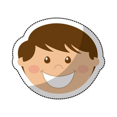 cute little boy character vector illustration design