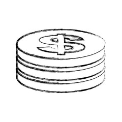 coins money isolated icon vector illustration design