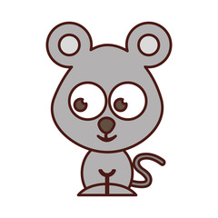 Obraz premium cute mouse tender character vector illustration design