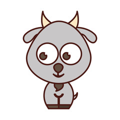 cute goat tender character vector illustration design