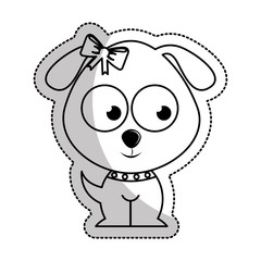 cute dog tender isolated icon vector illustration design
