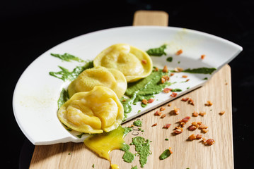 ravioli with sauce