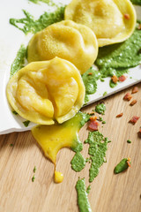 ravioli with sauce