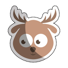 cute reindeer tender character vector illustration design