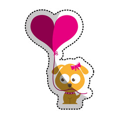 cute dog tender isolated icon vector illustration design