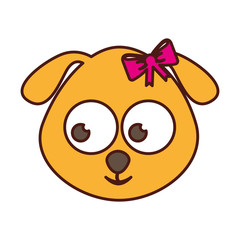 cute dog tender isolated icon vector illustration design