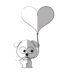 cute dog tender isolated icon vector illustration design