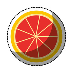 Obraz premium orange fresh fruit drawing icon vector illustration design