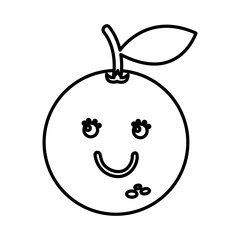 fruit character comic icon vector illustration design