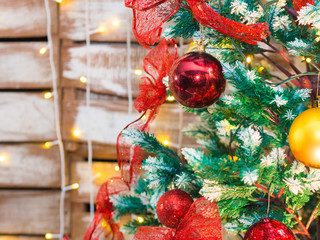 Fototapeta na wymiar Colorful Christmas Decoration on Tree