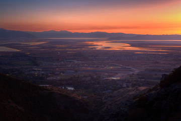 Fototapeta premium Sunset at Wasatch National Forest, Wasatch Range