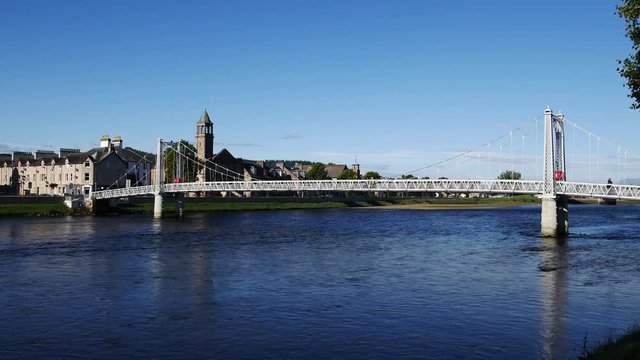 Greig Street Bridge over the River Ness in Inverness, Highland, Scotland
