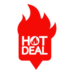 hot deal icon illustration design