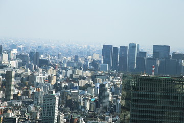 Obraz premium Widok na panoramę Japonii z Metropolitan Government Building w Shinjuku, Tokio,