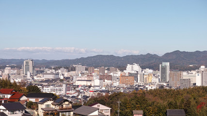 Fototapeta premium 松江市 中心市街地 鳥瞰
