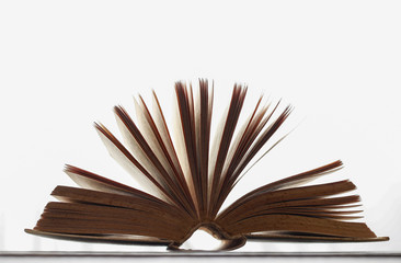 Open book isolated on white