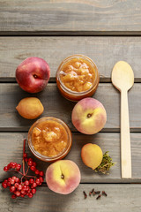 Peach jam for breakfast