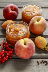 Peach jam for breakfast